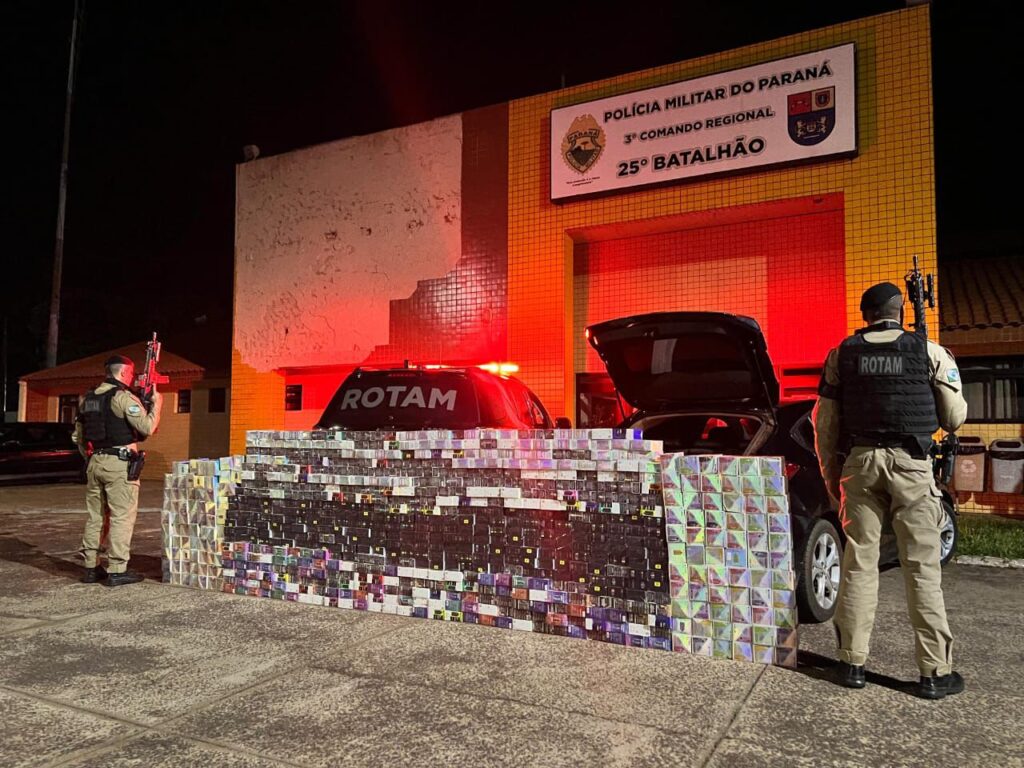 03d138f8-ab2c-470c-a3a5-b44becd32072-1024x768 Polícia Militar apreende carga de R$ 500 mil em cigarros eletrônicos em Cafezal do Sul